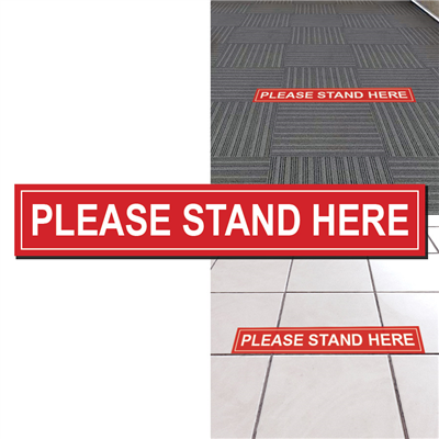 Please Stand Here Floor Sticker D1