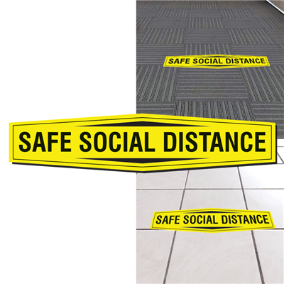 Safe Social Distance Arrow Floor Sticker D1