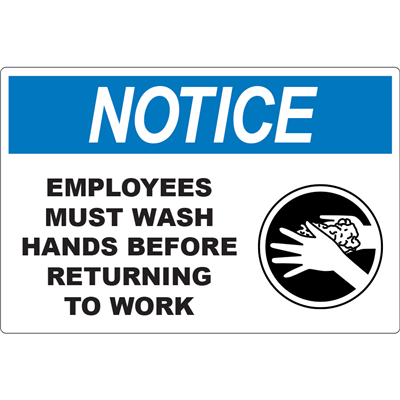 Notice Employees Must Wash D1